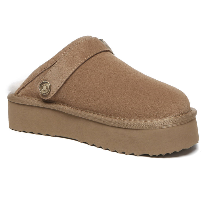 ★UGG EXPRESS★Sadie 厚底 プラットフォーム ストラップ付き Sady Buckle Strap Platform UGG Slipper