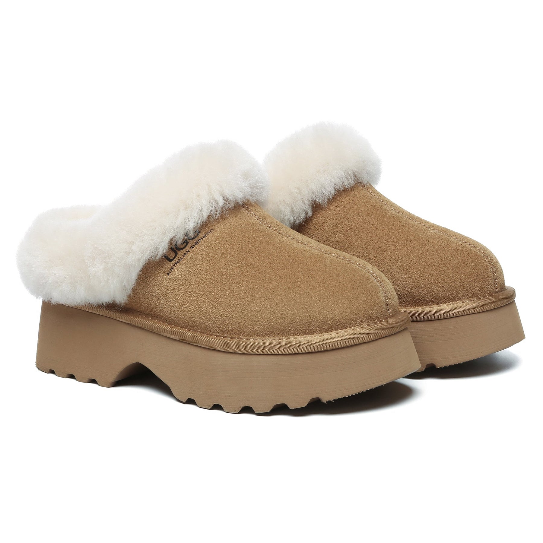 Ugg Heel Platform Slippers 