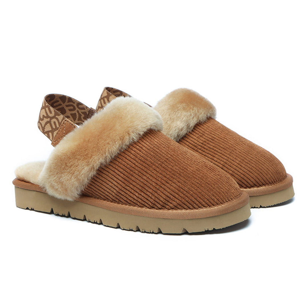 Premium Comfort Sole Vintage Slingback UGG Slipper