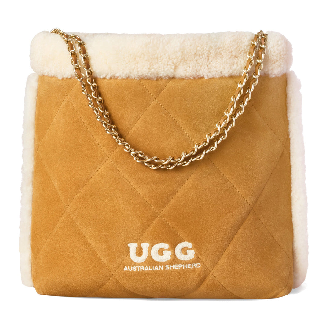 UGG Shearling Tote Bag | Luxurious Cow Suede & Shearling Handbag