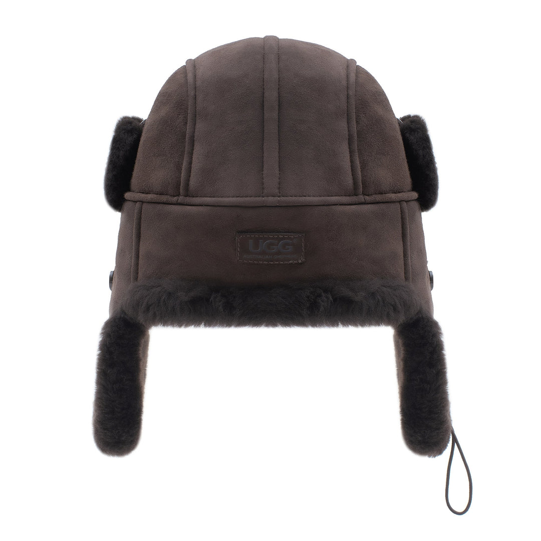 Sheepskin Adjustable UGG Aviator Hat display picture 2