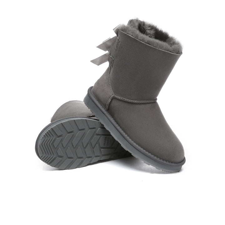 【値下げ】UGG リボン付きグレー 靴 Premium Urban Short Back Bow UGG Boots | UGG Online
